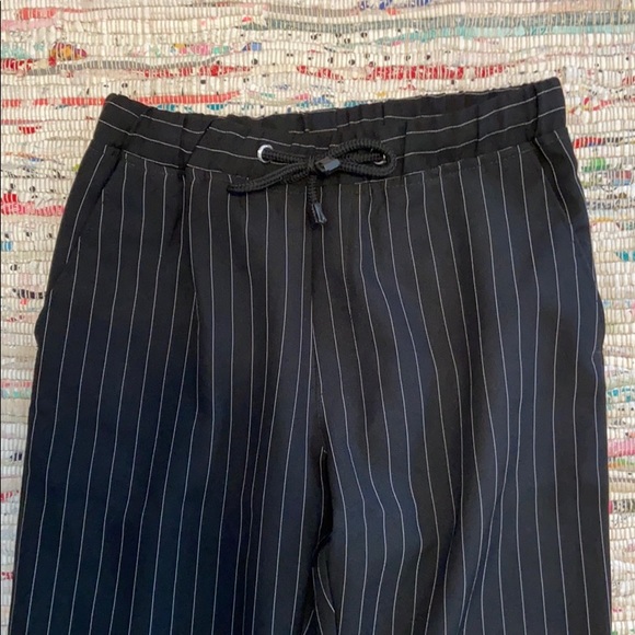 Athleisure Side Pinstripe Drawstring Pants